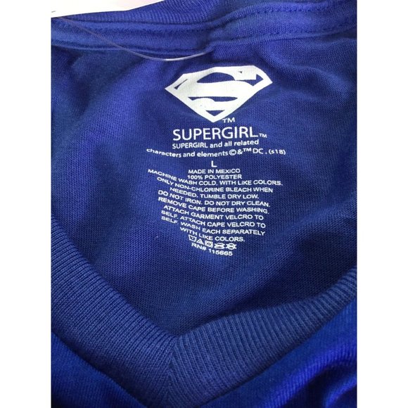 DC Comics Supergirl TV Show Graphic T-Shirt With Cape Women's Juniors Size L - Picture 5 of 7